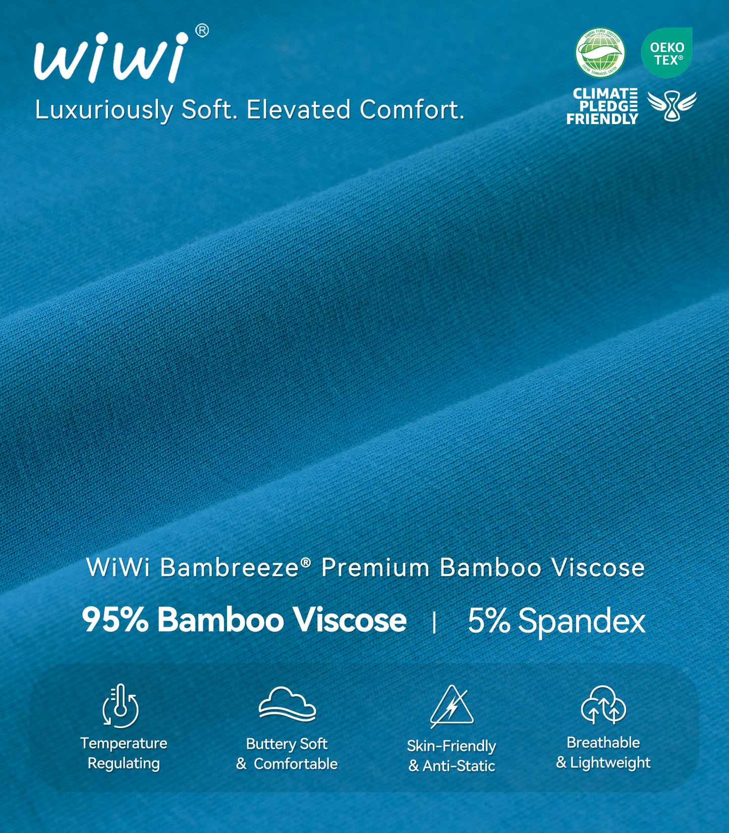 WiWi Men's Bamboo Pajama Pants Soft Bottoms Casual Sleep Lounge Pant