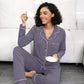 WiWi Pajamas Set Long Sleeve Nightwear Loungewear