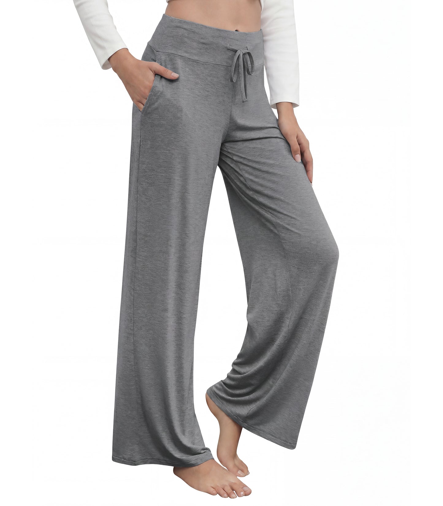 WiWi Women's Bamboo Lounge Wide Leg Pajama Pants