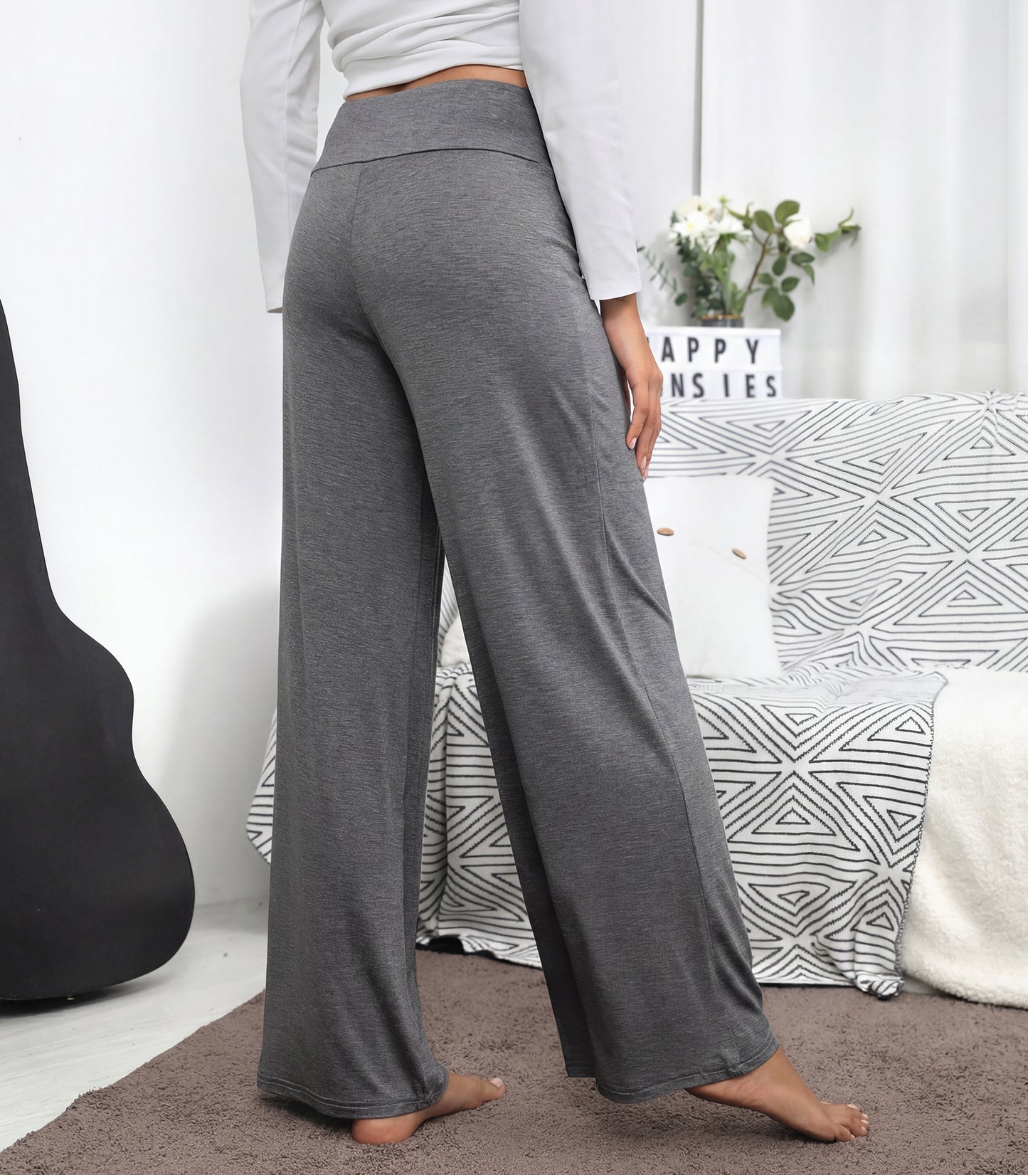 WiWi Women's Bamboo Lounge Wide Leg Pajama Pants