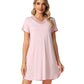 WiWi Bamboo Short Sleeve Nightgowns for Women