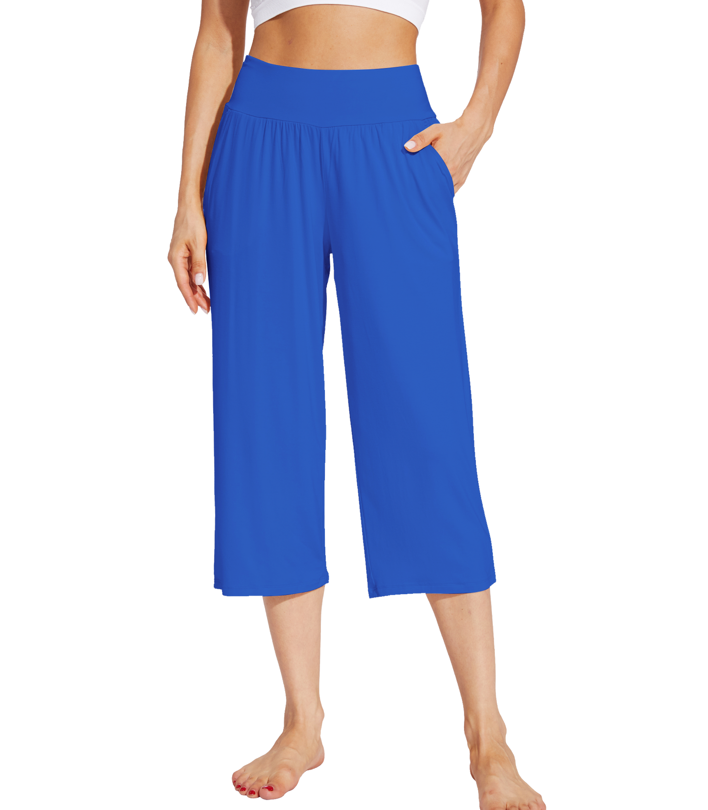 WiWi Women's Bamboo Viscose Yoga Capri Pants