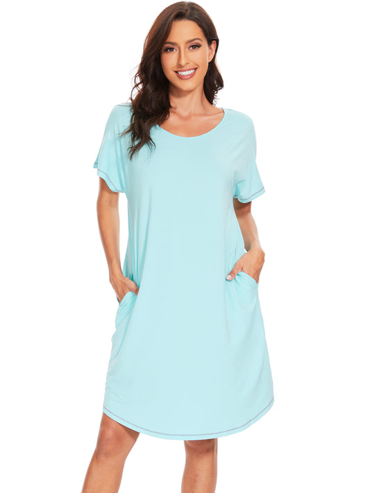 WiWi Womens Bamboo Soft Scoop Neck Nightwear