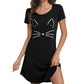 WiWi Bamboo Nightgowns for Women Short Sleeve Sleepshirt