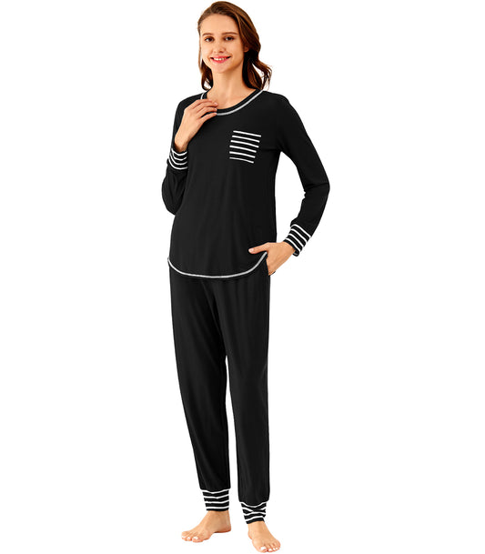 WiWi Bamboo Pajamas Set for Women Soft Loungewear