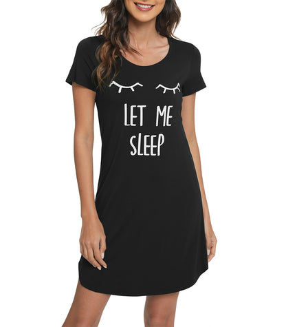WiWi Bamboo Nightgowns for Women Short Sleeve Sleepshirt