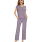 WiWi Womens Bamboo pajamas set with Pockets