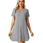 WiWi Bamboo Short Sleeve Nightgowns for Women