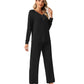 WiWi Womens Bamboo Long Sleeve Pajama Set