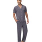 WiWi Men's Pajama Set Button Down Classic Notch Collar Loungewear