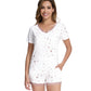 WiWi Bamboo Pajamas Set for Women Short Sets Summer Plus Size