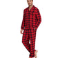 WiWi Bamboo Mens Pajamas Set Soft Button Down Cooling PJs with Pockets