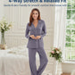 WiWi Pajamas Set Long Sleeve Nightwear Loungewear