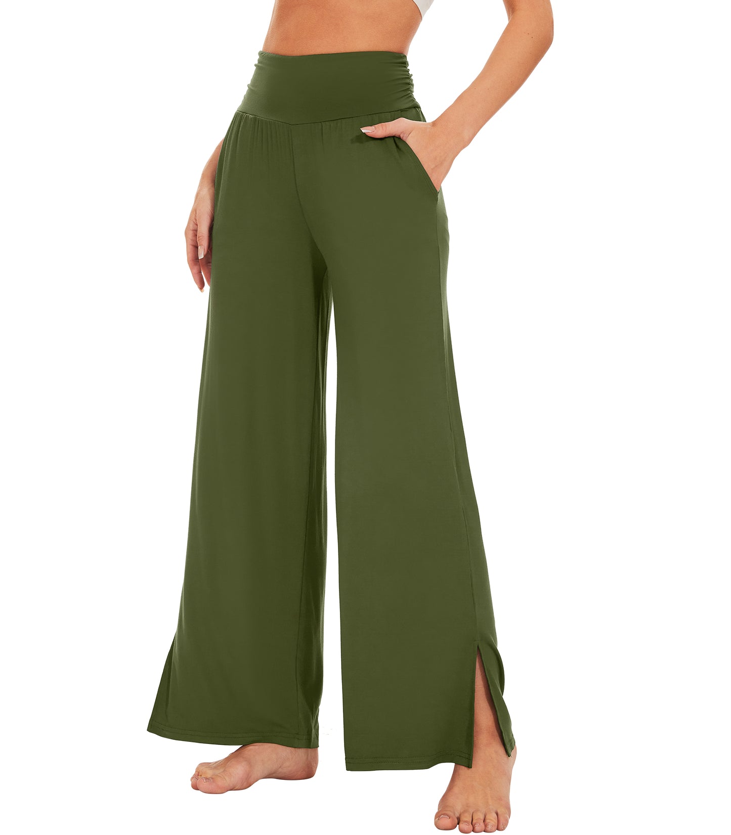 WiWi Women's Bamboo Viscose Wide Leg Lounge Pajama Pants