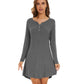 WiWi Women Bamboo Nightgowns Long Sleeve