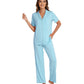 WiWi Womens Pajamas Set Soft Button Down Sleepwear