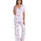 WiWi Womens Pajamas Set Soft Button Down Sleepwear