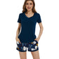 WiWi Bamboo Pajamas Set for Women Short Sets Summer Plus Size