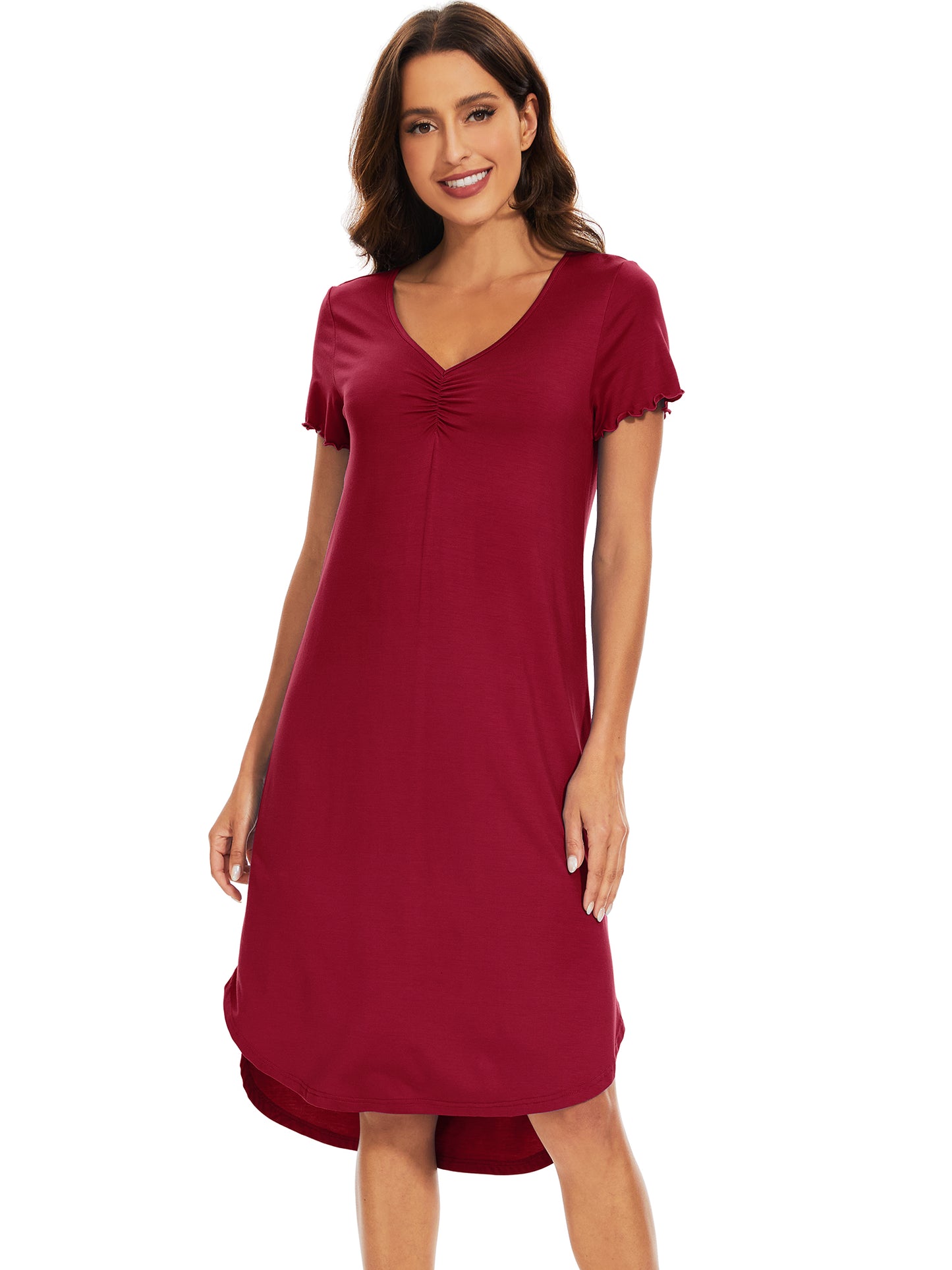 WiWi Bamboo Women Short Sleeve Nightgown