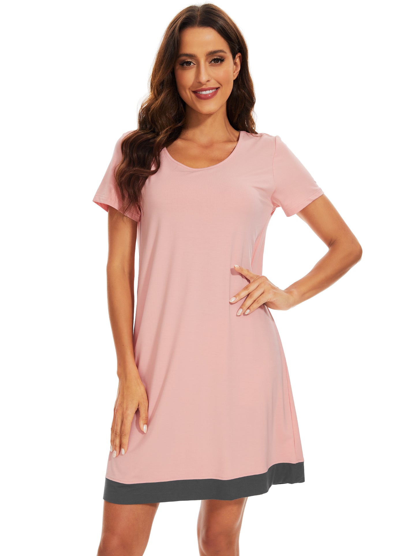 WiWi Bamboo Women's Short Sleeve Nightgown