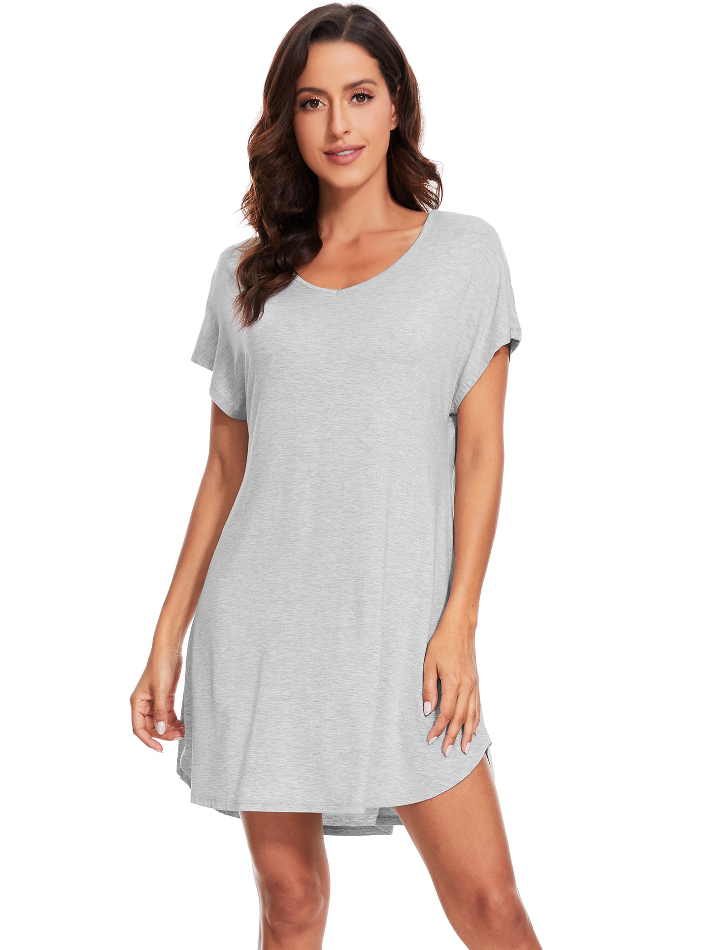 WiWi Women's Bamboo Short Sleeve Nightgown