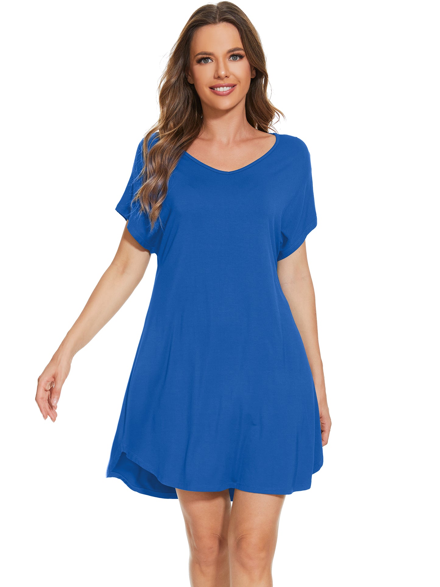 WiWi Women's Bamboo Short Sleeve Nightgown