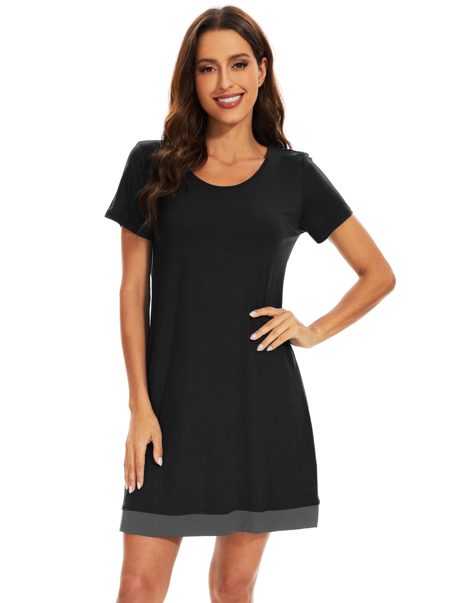 WiWi Bamboo Women's Short Sleeve Nightgown