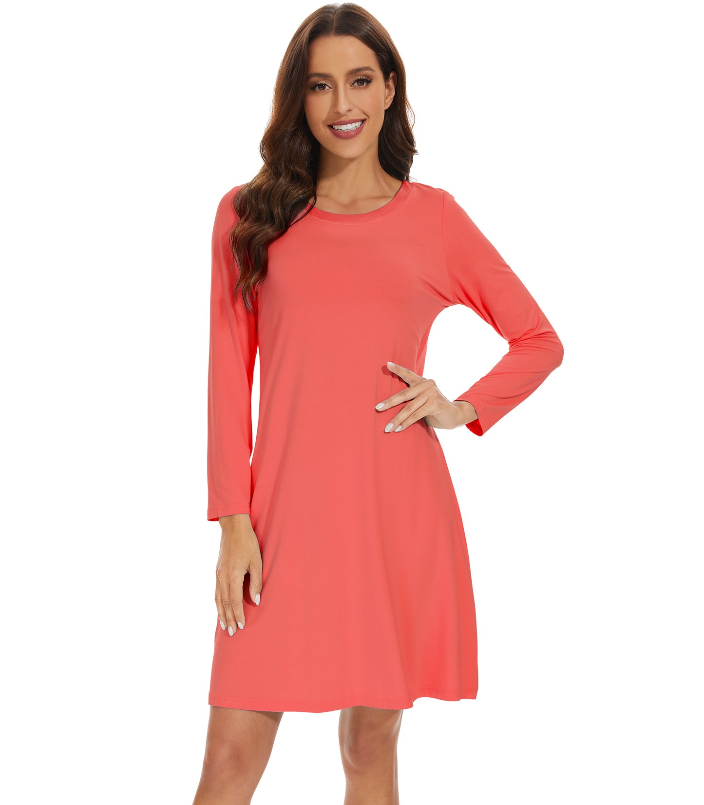 WiWi Bamboo Long Sleeve Nightgown