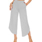 WiWi Women's Bamboo Viscose Wide Leg Capri Pajama Bottoms