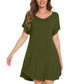 WiWi Women's Bamboo Short Sleeve Nightgown