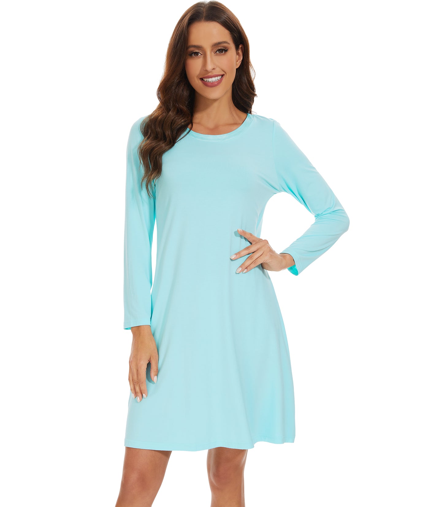 WiWi Bamboo Long Sleeve Nightgown