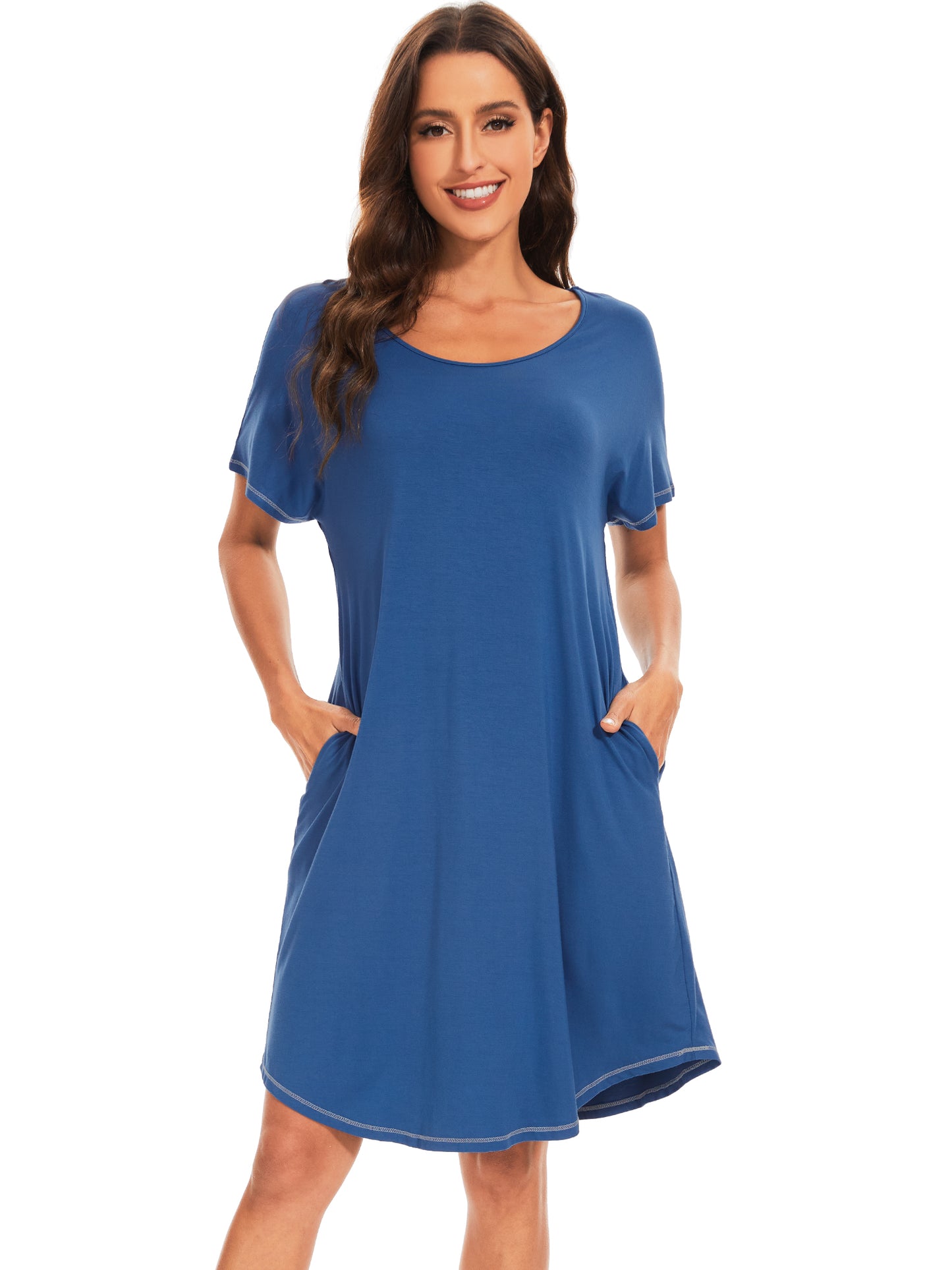WiWi Womens Bamboo Soft Scoop Neck Nightwear