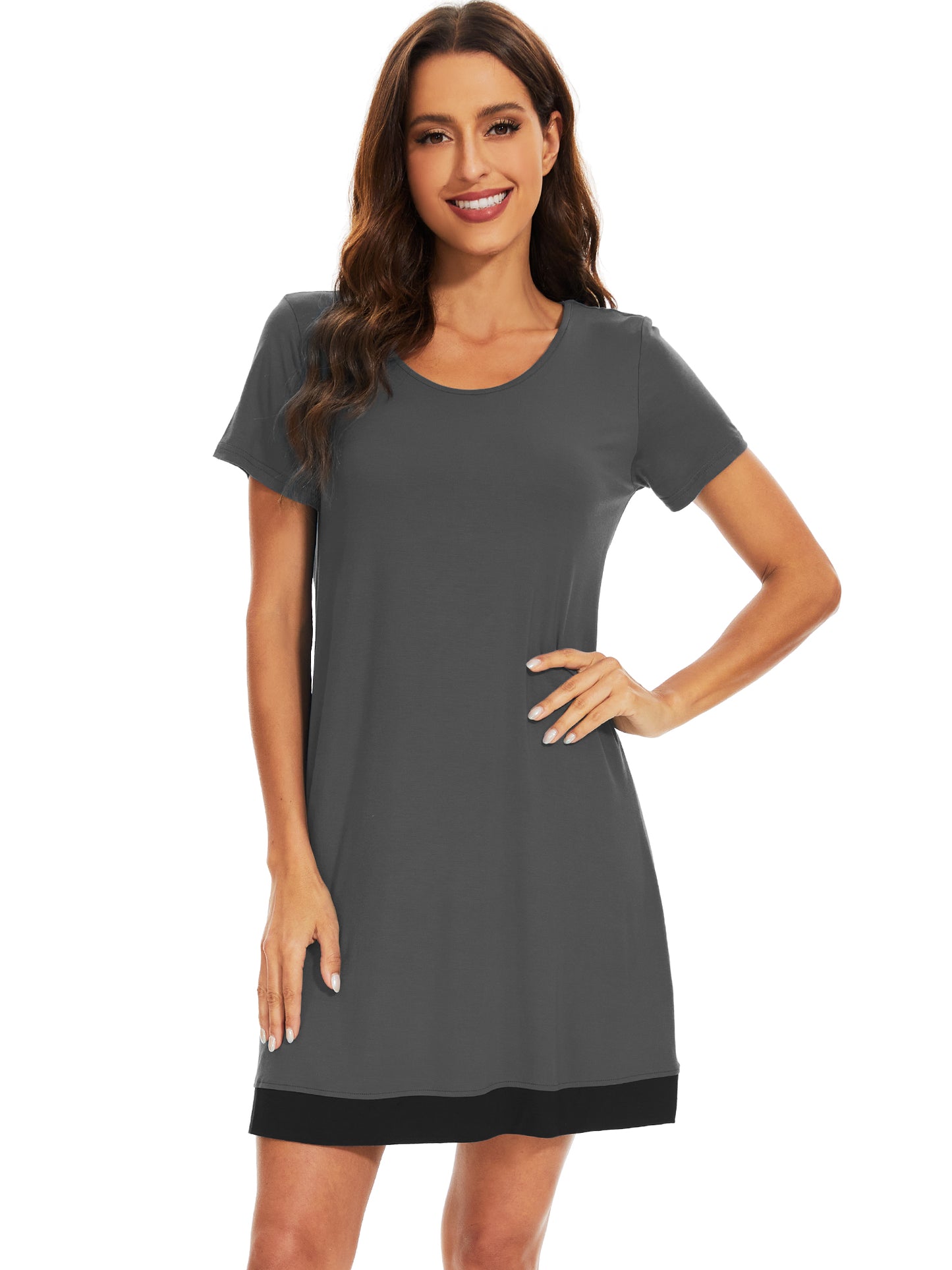 WiWi Bamboo Women's Short Sleeve Nightgown