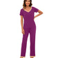 WiWi Bamboo Pajamas Set Soft Sleepwear Short Sleeve Top with Pant