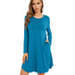 WiWi Scoop Neck Bamboo Nightgowns for Women Soft Long Sleeve Sleepwear