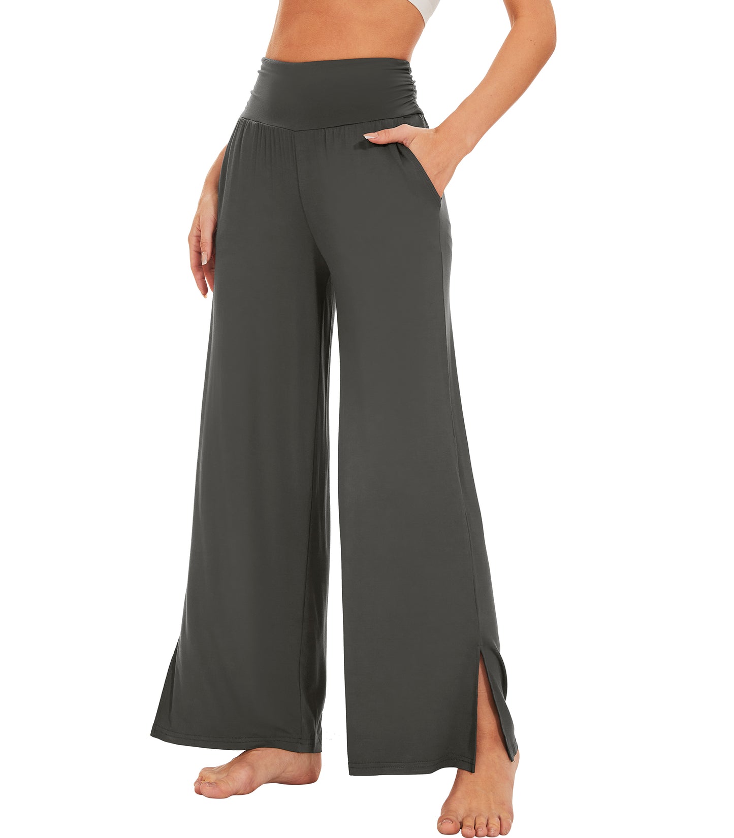 WiWi Women's Bamboo Viscose Wide Leg Lounge Pajama Pants