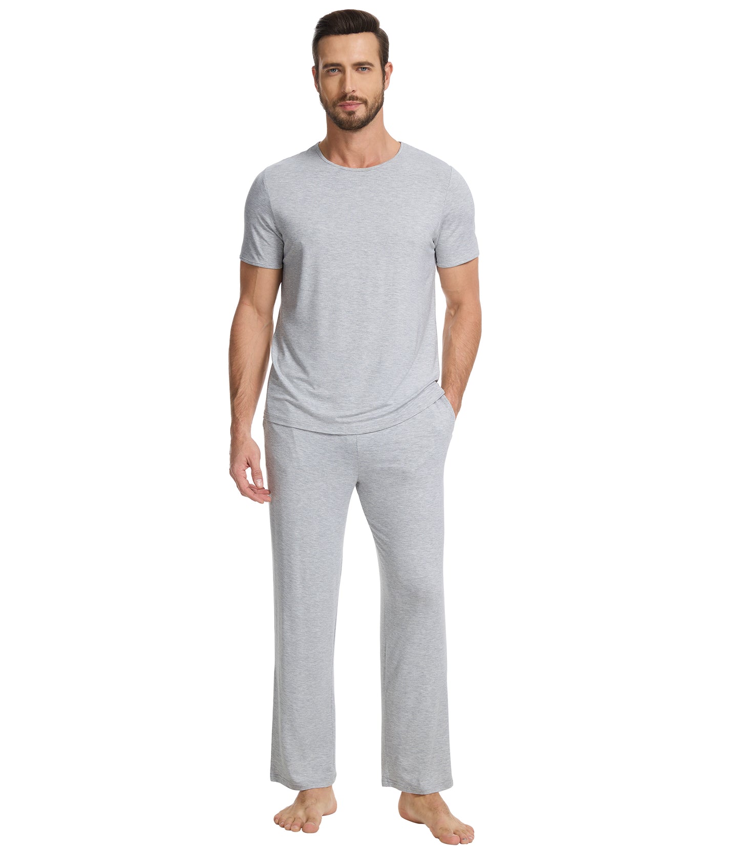 WiWi Pajama Set for Men Loungewear Soft Pajamas Sets Sleepwear