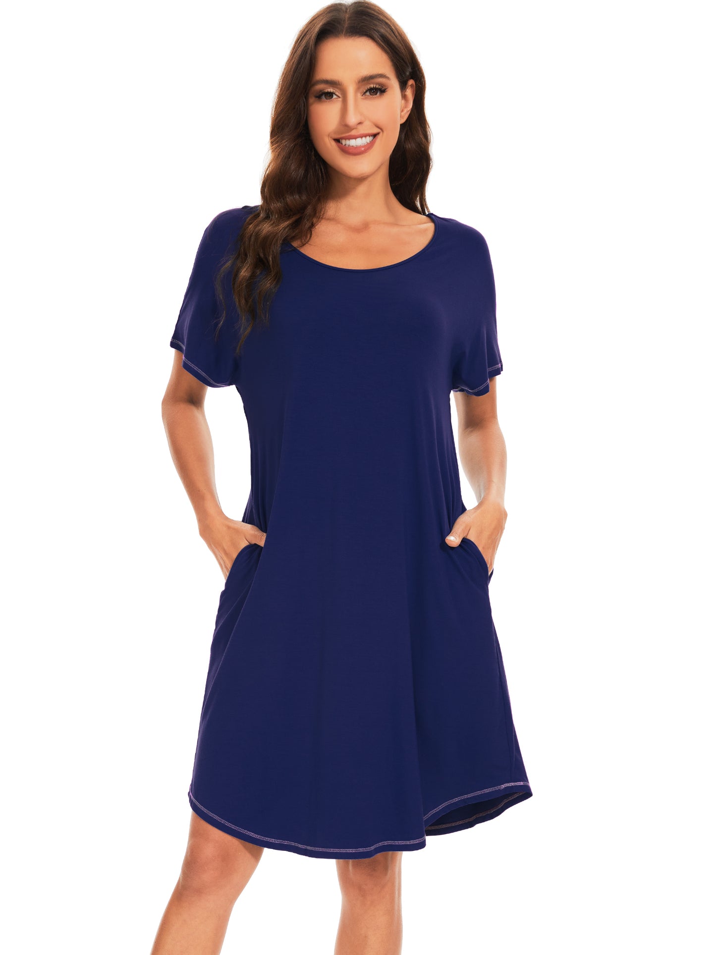 WiWi Womens Bamboo Soft Scoop Neck Nightwear