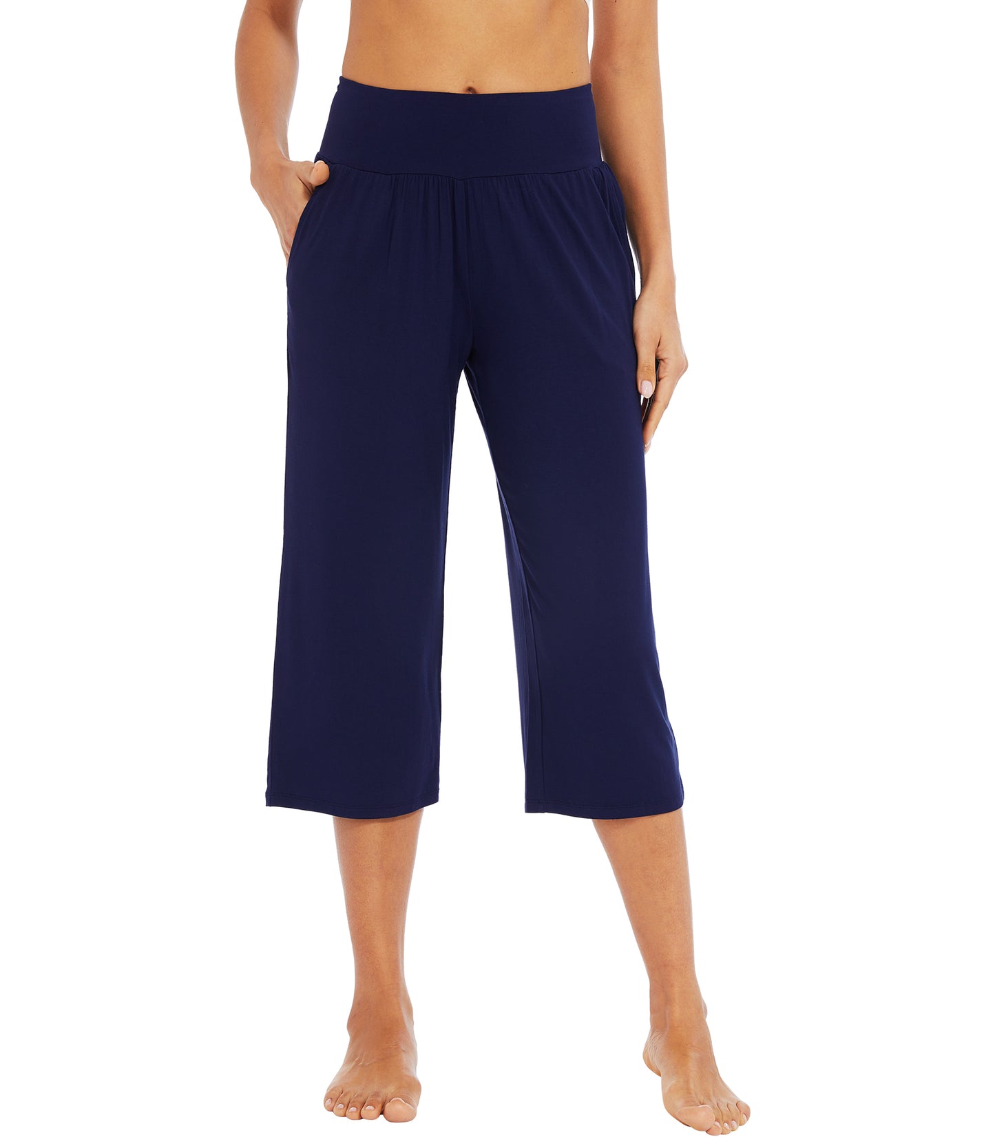 WiWi Women's Bamboo Viscose Yoga Capri Pants