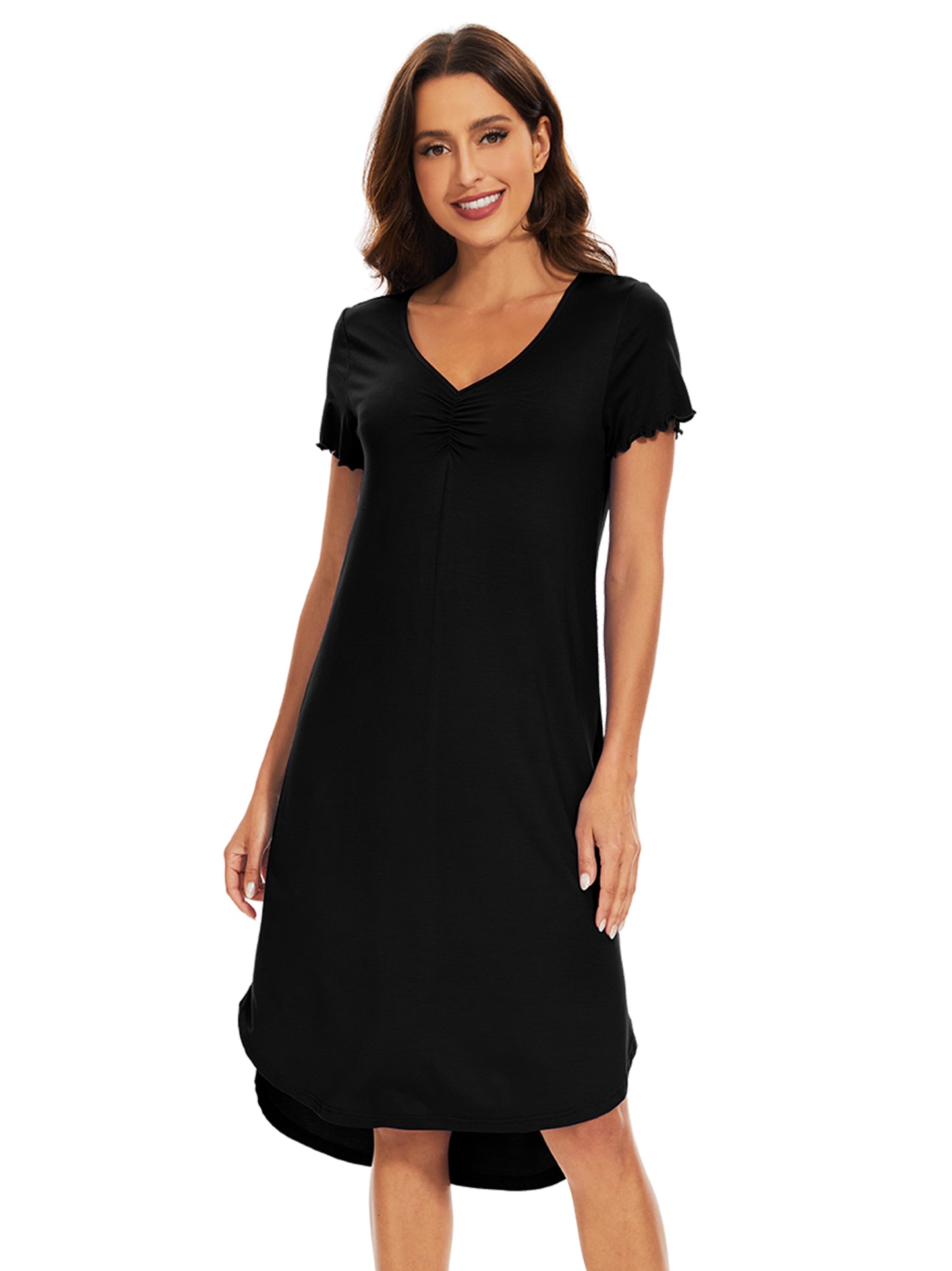 WiWi Bamboo Women Short Sleeve Nightgown