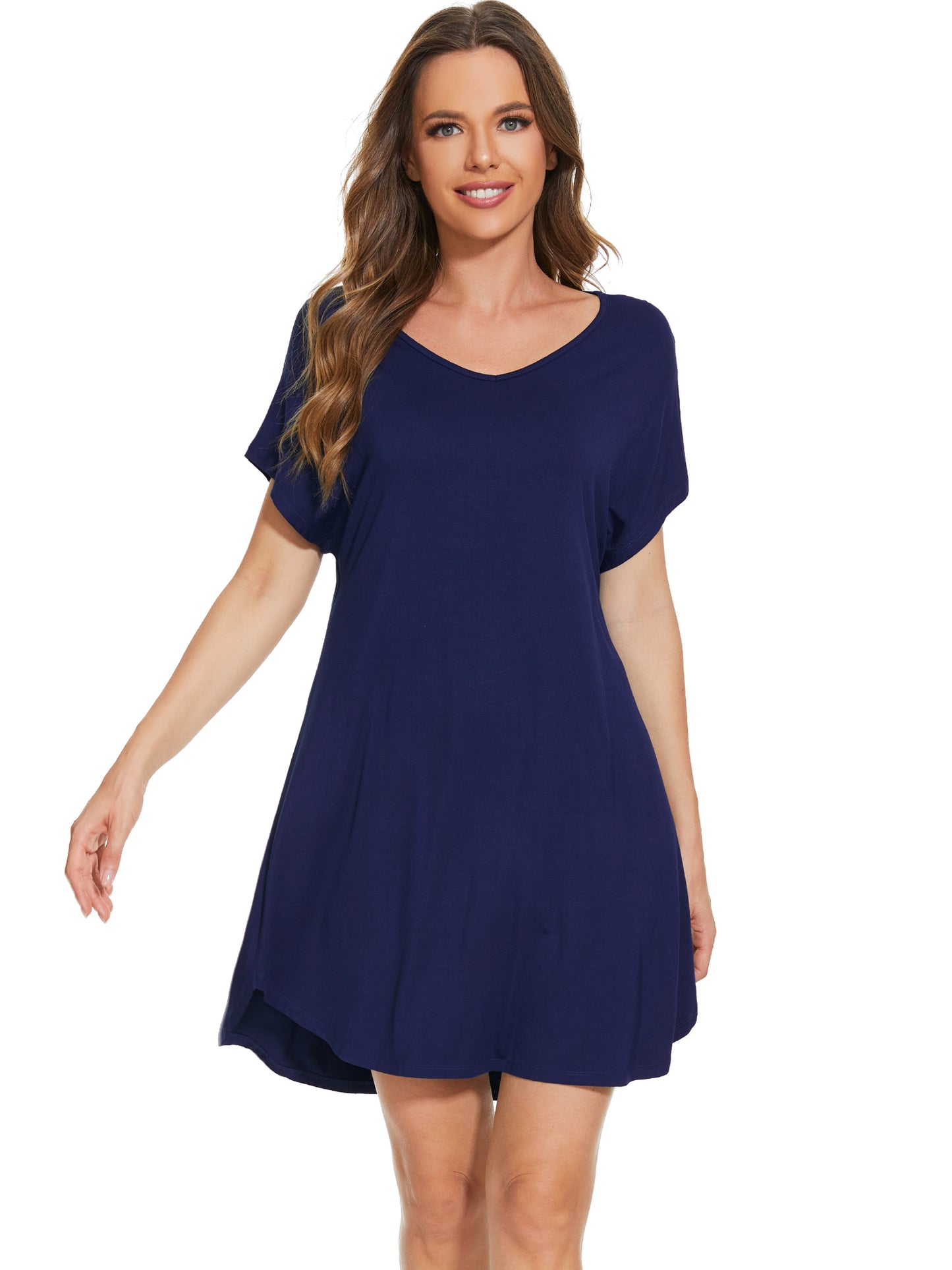 WiWi Women's Bamboo Short Sleeve Nightgown