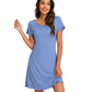 WiWi Bamboo Nightgowns for Women Soft Night Shirt