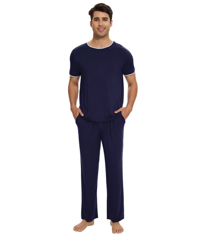 WiWi Pajama Set for Men Loungewear Soft Pajamas Sets Sleepwear