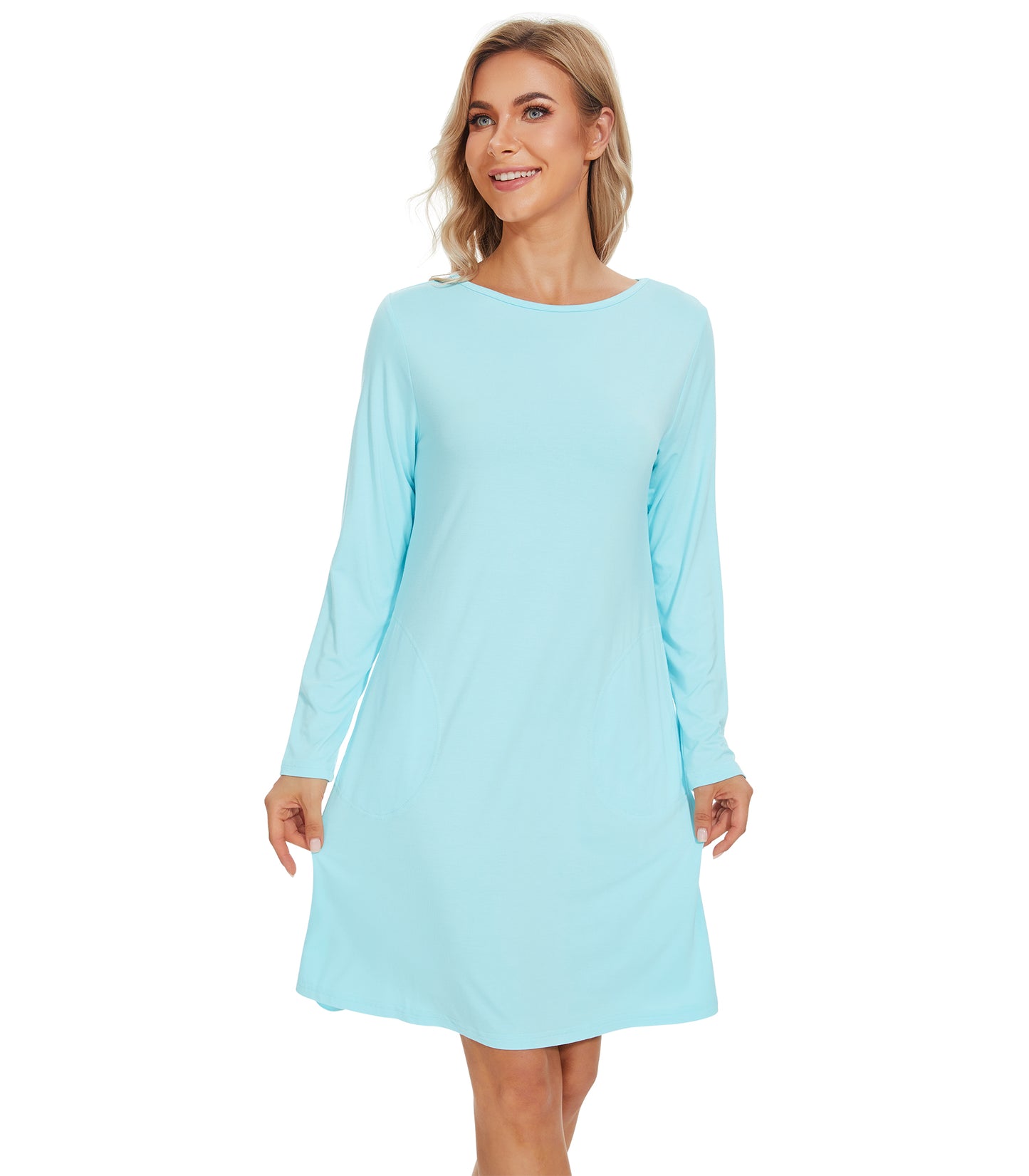 WiWi Bamboo Nightgowns for Women Lightweight Sleepwear Soft Sleep Shirt