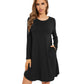 WiWi Scoop Neck Bamboo Nightgowns for Women Soft Long Sleeve Sleepwear