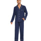 WiWi Bamboo Mens Pajamas Set Soft Button Down Cooling PJs with Pockets