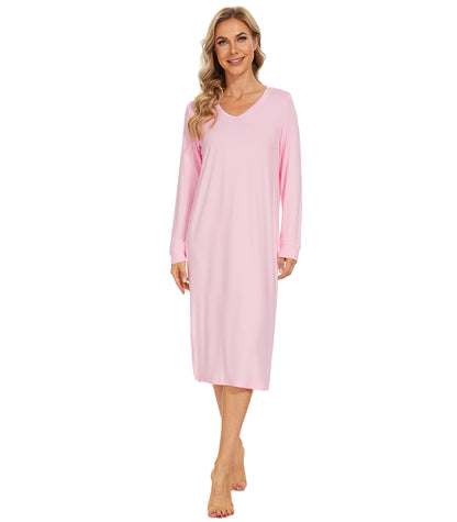 WiWi Bamboo Long Sleeve Nightgown
