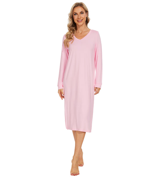 WiWi Bamboo Long Sleeve Nightgown