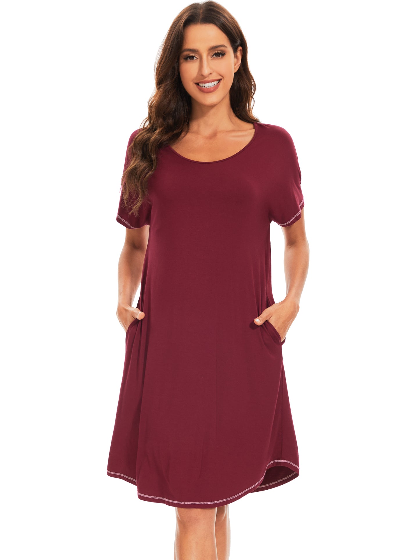 WiWi Womens Bamboo Soft Scoop Neck Nightwear