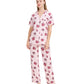 WiWi Womens Pajamas Set Soft Button Down Sleepwear